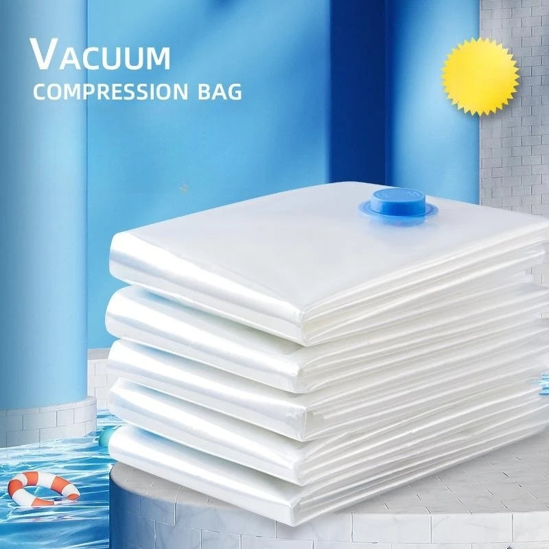 3-5PCS Vacuum Bag and Pump Cover for Clothes Storing Large Plastic Compression Empty Bag Travel Accessories Storage Container